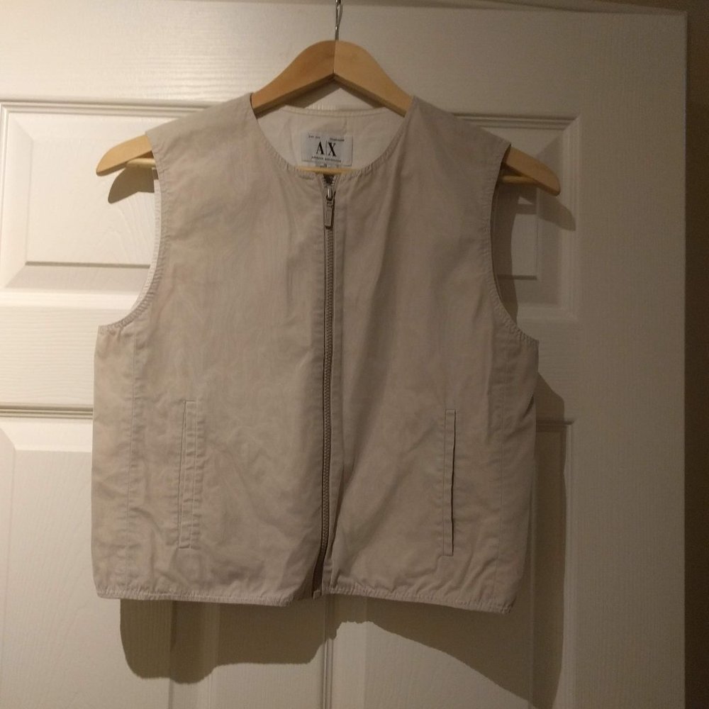 Armani Exchange Zipper Front Lined Vest